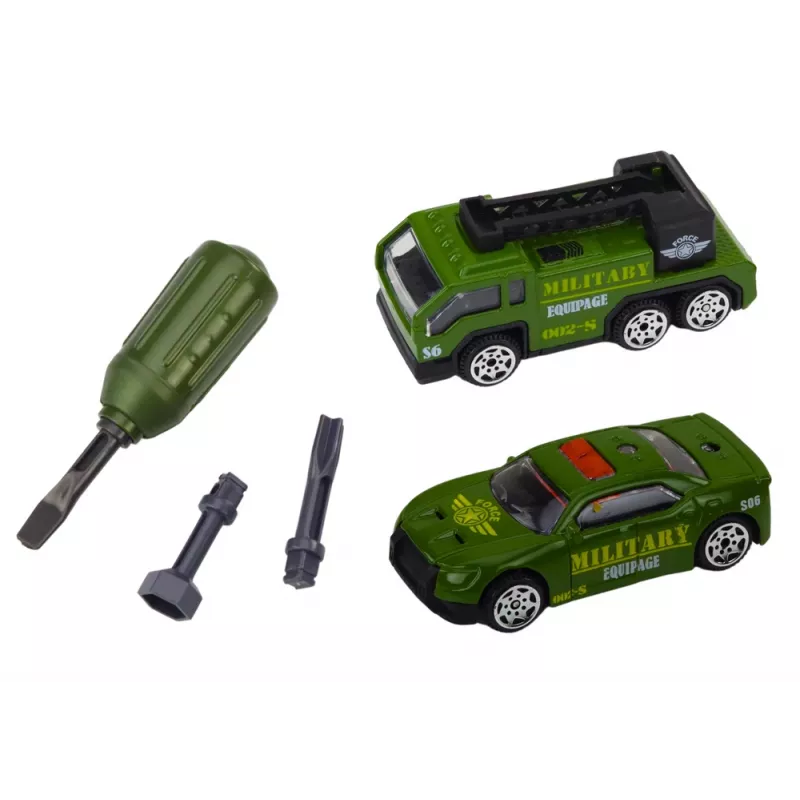 LEAN TOYS Tank vojenské vozidlo DIY rozoberanie zvuky sada pruženia