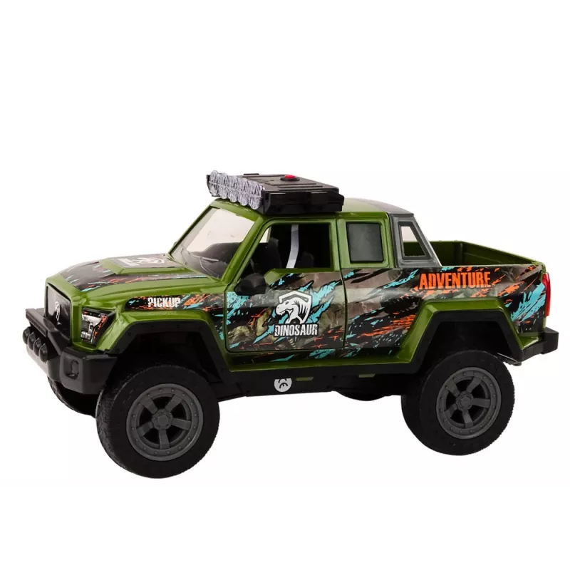 LEAN TOYS Off-Road Jagdwagen Hunter dinosaurus svetlá zvuky zelená