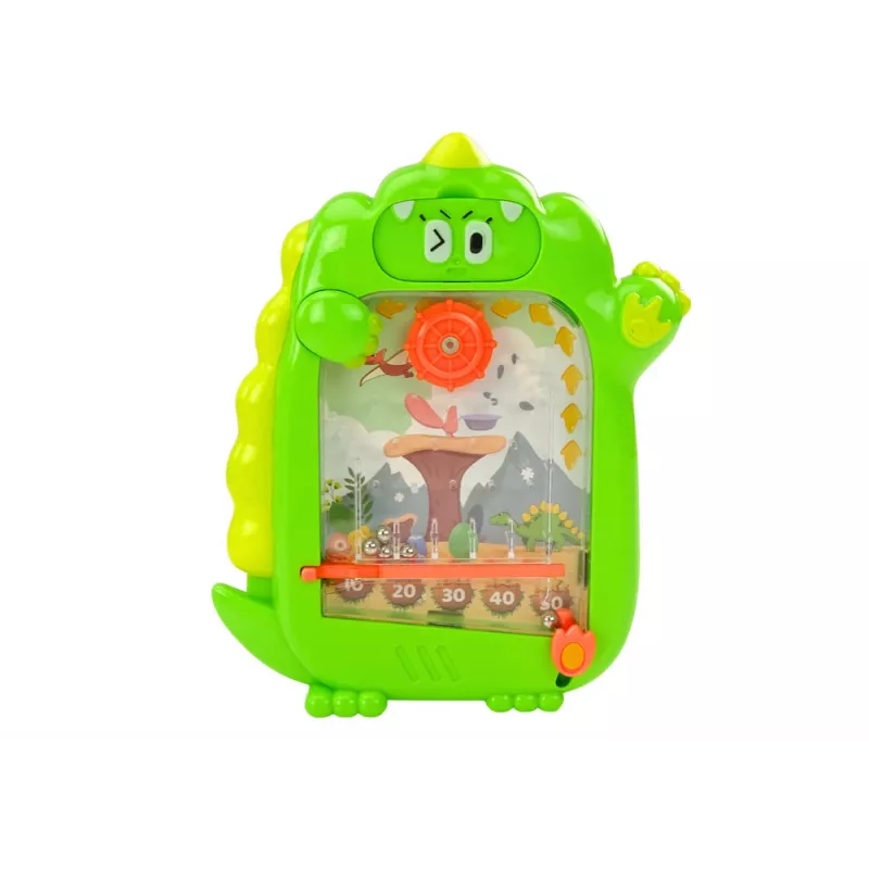 LEAN TOYS Kresliaca tabuľka vrecková hra 2v1 zelená dinosaury