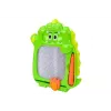 LEAN TOYS Kresliaca tabuľka vrecková hra 2v1 zelená dinosaury