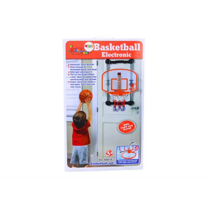 LEAN TOYS Domáci basketbalový kôš lopta pumpa nastaviteľný