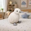 LEAN TOYS Plyšový vták kivi maskot maznavá hračka biela 17 cm