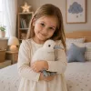 LEAN TOYS Plyšový vták kivi maskot maznavá hračka biela 17 cm