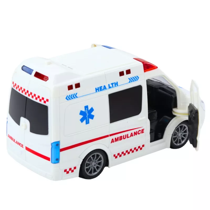LEAN TOYS RC sanitka so svetlom a zvukom 1:20 biela
