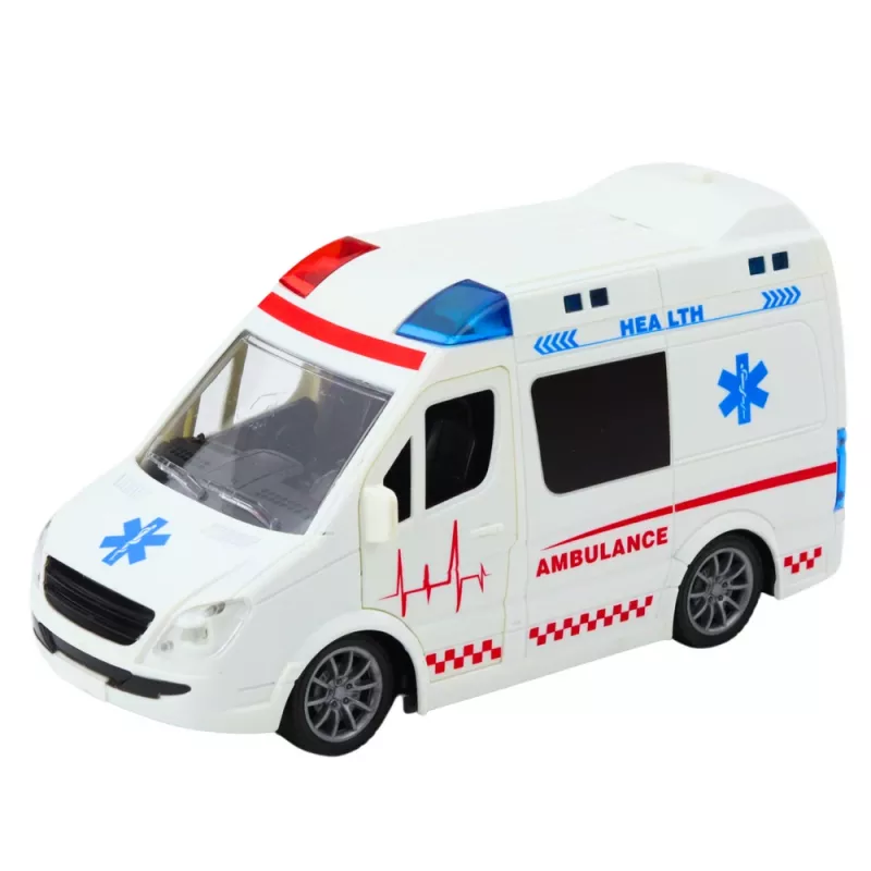LEAN TOYS RC sanitka so svetlom a zvukom 1:20 biela
