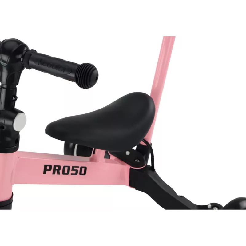 LEAN TRIKE PRO50 Trojkolka s tlačnou rukoväťou ružová