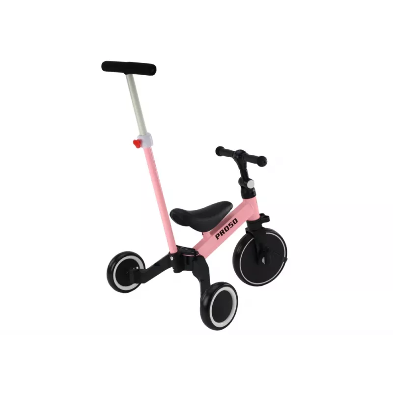 LEAN TRIKE PRO50 Trojkolka s tlačnou rukoväťou ružová
