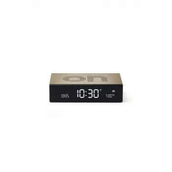 Lexon Flip Premium Budík obojstranný Zlatá LR152D