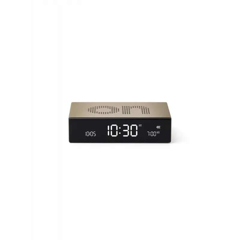 Lexon Flip Premium Budík obojstranný Zlatá LR152D