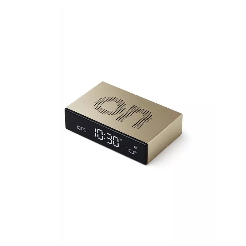 Lexon Flip Premium Budík obojstranný Zlatá LR152D