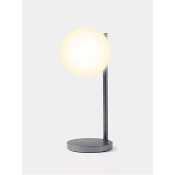 Lexon Bubble Lamp LED stolná lampa s 15W Qi nabíjačkou, Gunmetal