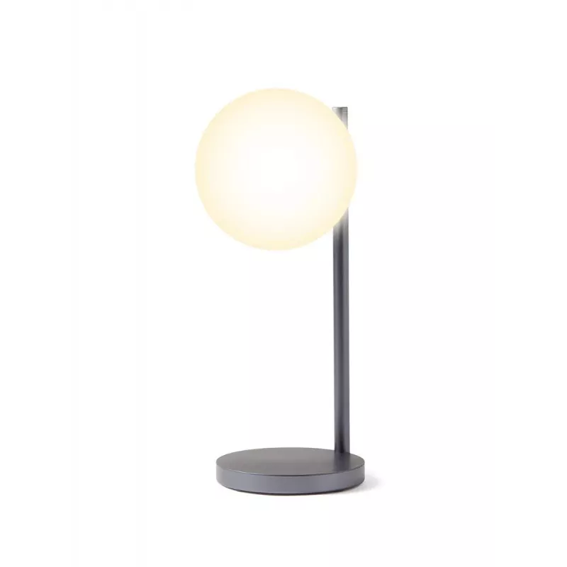 Lexon Bubble Lamp LED stolná lampa s 15W Qi nabíjačkou, Gunmetal