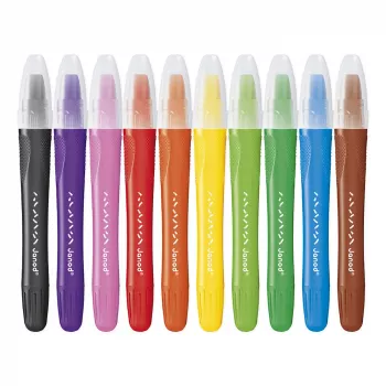 Janod gélové pastelky 10 farieb 3+