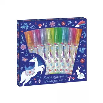 Janod gélové perá Mini 8 farieb Unicorns Dreamland 6+