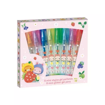 Janod gélové perá Mini 8 farieb Fruity Cuties 6+