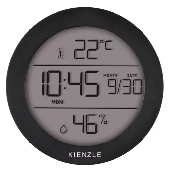 Kienzle termo-hygrometer okrúhly analógový - nehrdzavejúca oceľ - strieborný