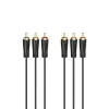HAMA 3x RCA na 3x RCA audio/video kábel 3 m, pozlátené konektory