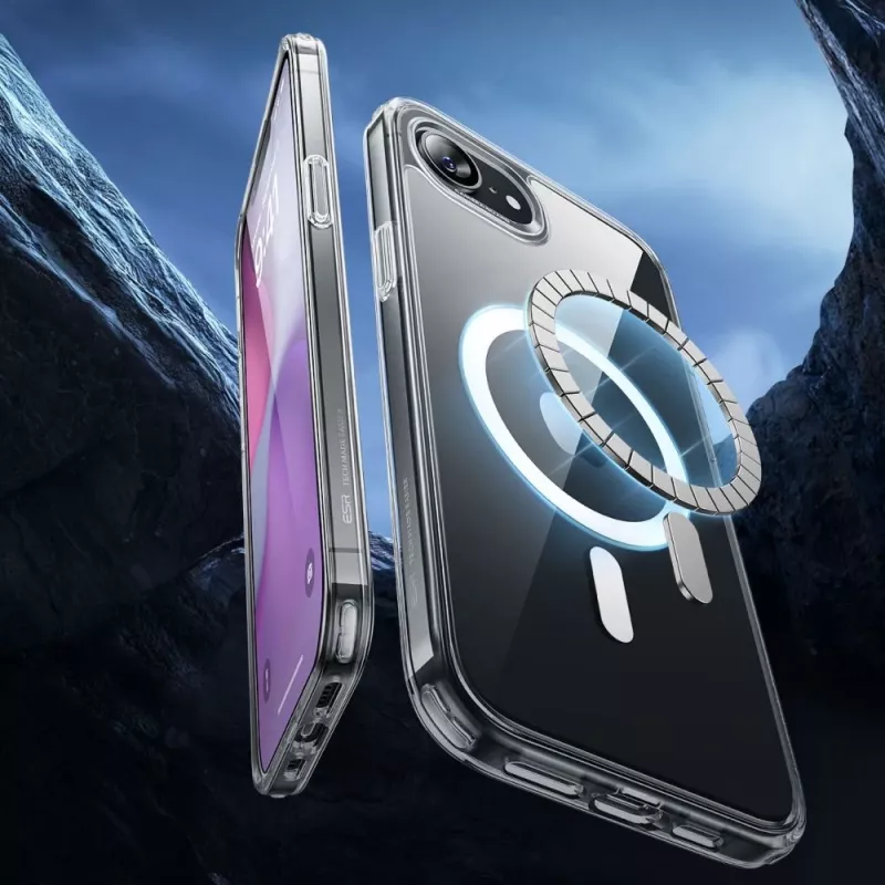 ESR Classic Hybrid HaloLock MagSafe puzdro pre iPhone 16e / 17e, priehľadné