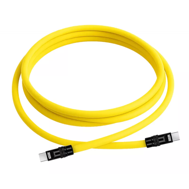 Newell kábel USB-C na USB-C 100W, 2m, silikónový, žlto-čierny