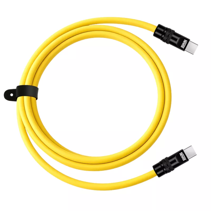 Newell kábel USB-C na USB-C 100W, 2m, silikónový, žlto-čierny