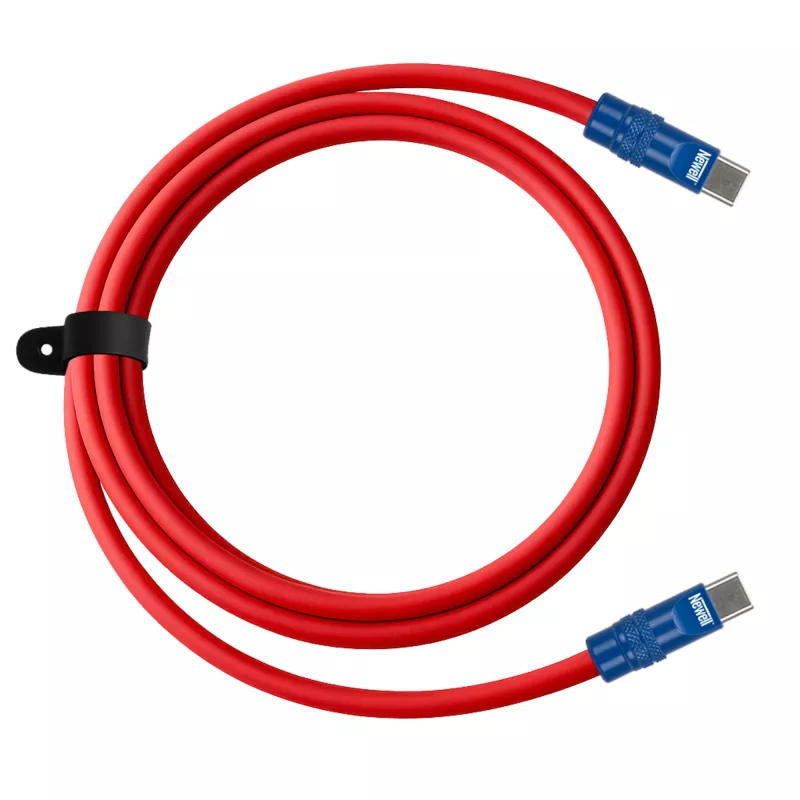 Newell kábel USB-C na USB-C 100W 2m silikónový červeno-tmavomodrý