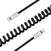 Newell kábel USB-C na USB-C 100W 1,5m silikónový špirálový čierny