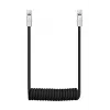 Newell kábel USB-C na USB-C 100W 1,5m silikónový špirálový čierny
