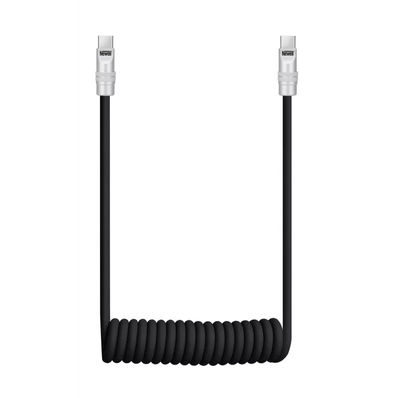 Newell kábel USB-C na USB-C 100W 1,5m silikónový špirálový čierny