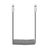 Newell kábel USB-C na USB-C 100W, 1,5m, silikónový, zvinutý, sivý