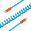Newell kábel USB-C na USB-C 100W 1,5m silikónový zvinutý modro-oranžový
