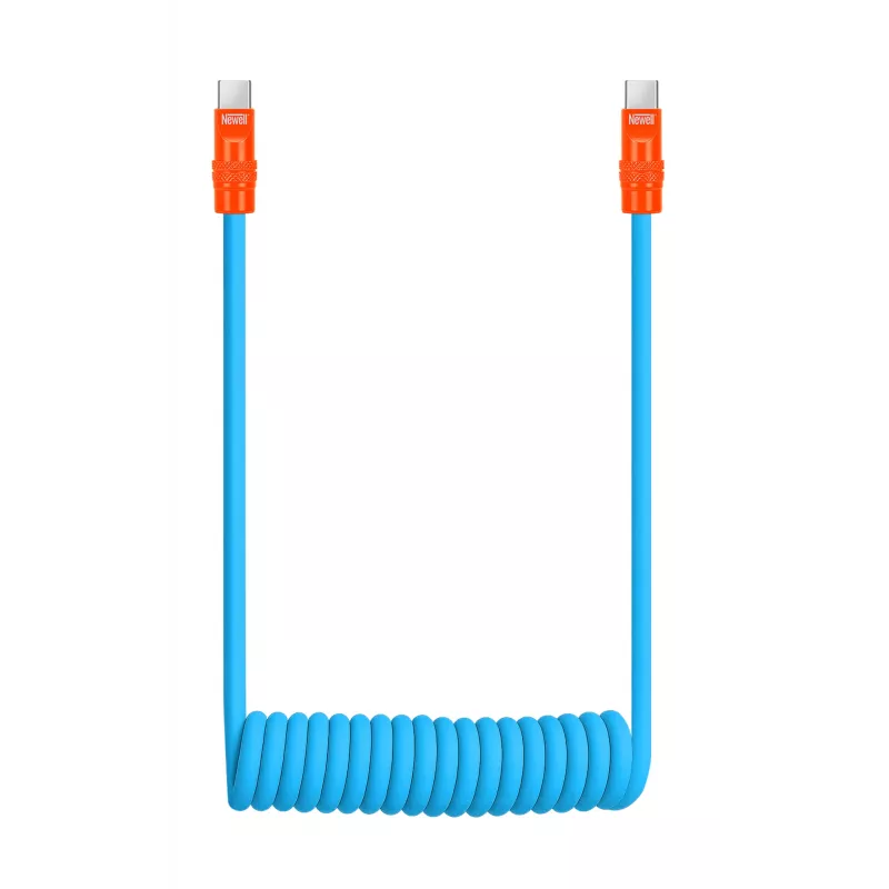Newell kábel USB-C na USB-C 100W 1,5m silikónový zvinutý modro-oranžový