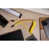 Newell kábel USB-C na USB-C 100W, 1,5m, silikónový, zvinutý, žlto-čierny