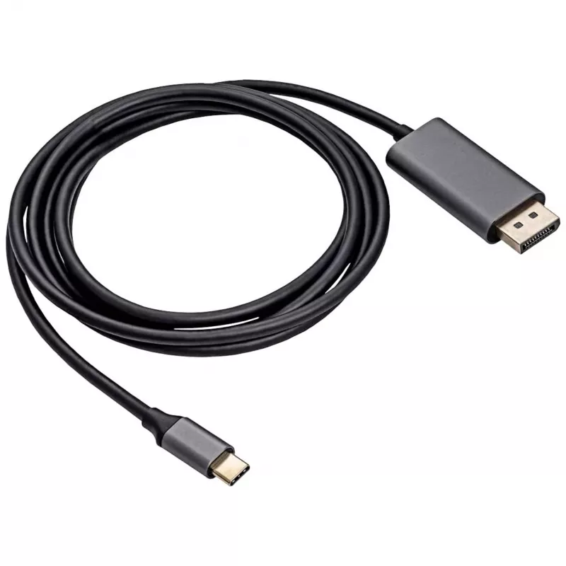 Akyga AK-AV-16 USB-C na DisplayPort kábel, 4K 60 Hz, 1,8 m, čierny