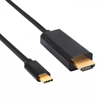 Akyga AK-AV-18 USB-C na HDMI kábel, 4K, 1,8 m, čierny