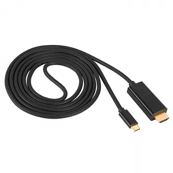 Akyga AK-AV-18 USB-C na HDMI kábel, 4K, 1,8 m, čierny