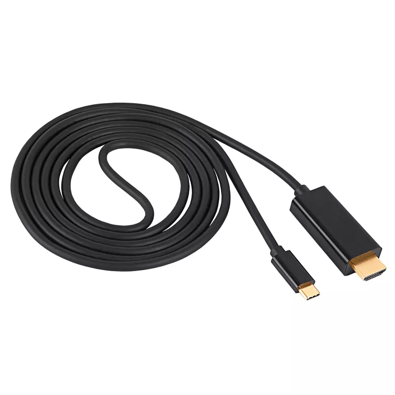 Akyga AK-AV-18 USB-C na HDMI kábel, 4K, 1,8 m, čierny
