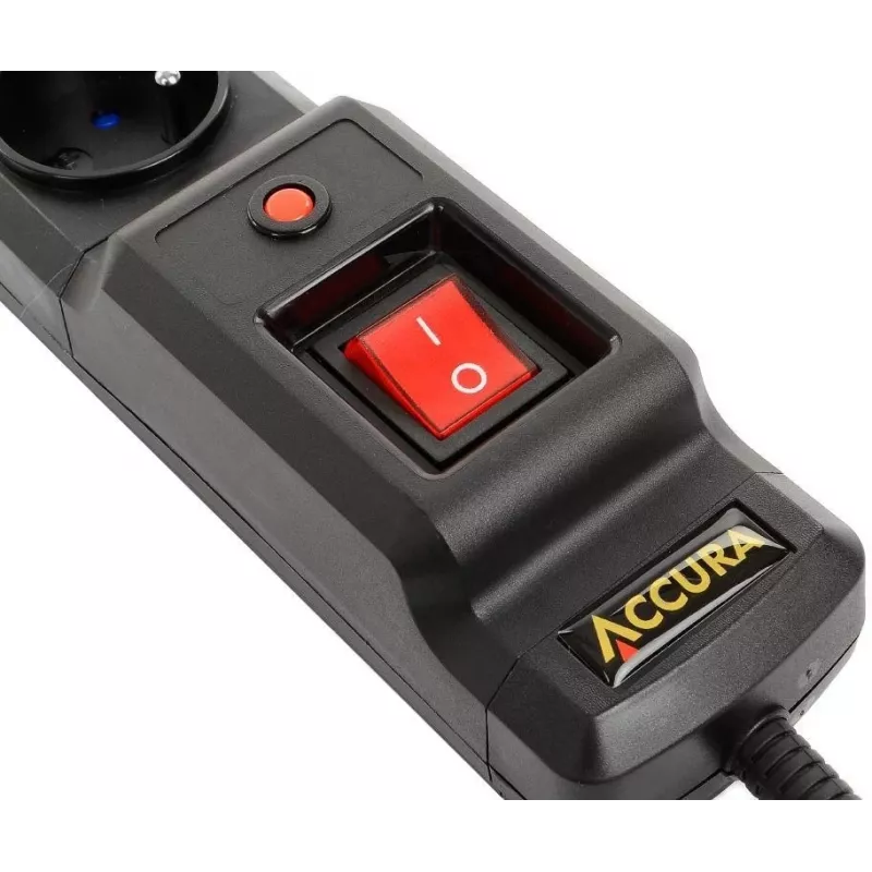 Accura Premium Sagitta 3 zásuvky 3,0 m prepäťová ochrana predlžovací kábel