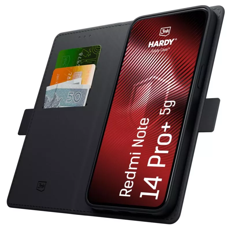 3MK PROTECTION Redmi Note 14 Pro+ - 3mk Hardy Foldy puzdro čierna