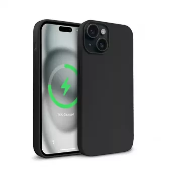 Crong Color Cover Magnetic puzdro pre Apple iPhone 15 Plus s MagSafe (čierna)
