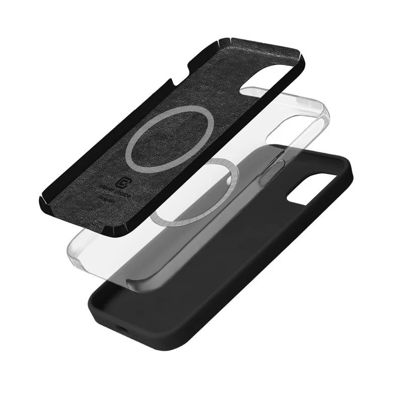 Crong Color Cover Magnetic puzdro pre Apple iPhone 15 Plus s MagSafe (čierna)