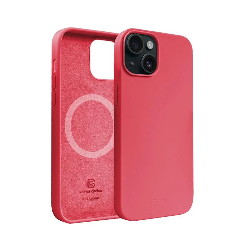Crong Color Cover Magnetic puzdro pre iPhone 15 Plus MagSafe (ružová)