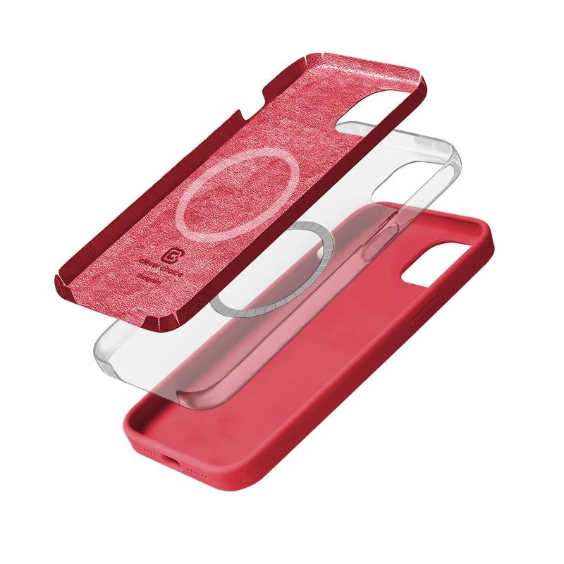 Crong Color Cover Magnetic puzdro pre iPhone 15 Plus MagSafe (ružová)