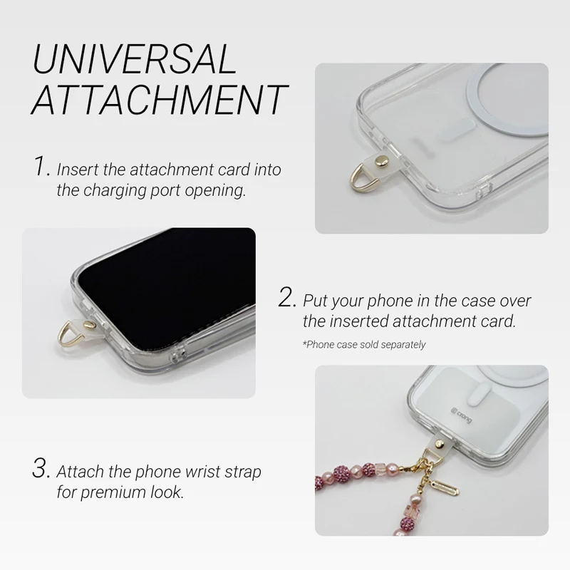 Crong Phone Charm Lanyard Anchor zlatá