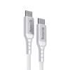 Crong Armor Link USB-C na USB-C kábel 100W PD 5A 200cm biely