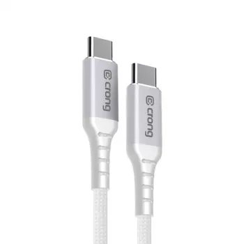 Crong Armor Link USB-C na USB-C kábel 100W PD 5A 200cm biely