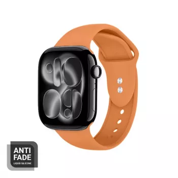 Crong Liquid Strap pre Apple Watch 38/40/41/42 mm (oranžový)