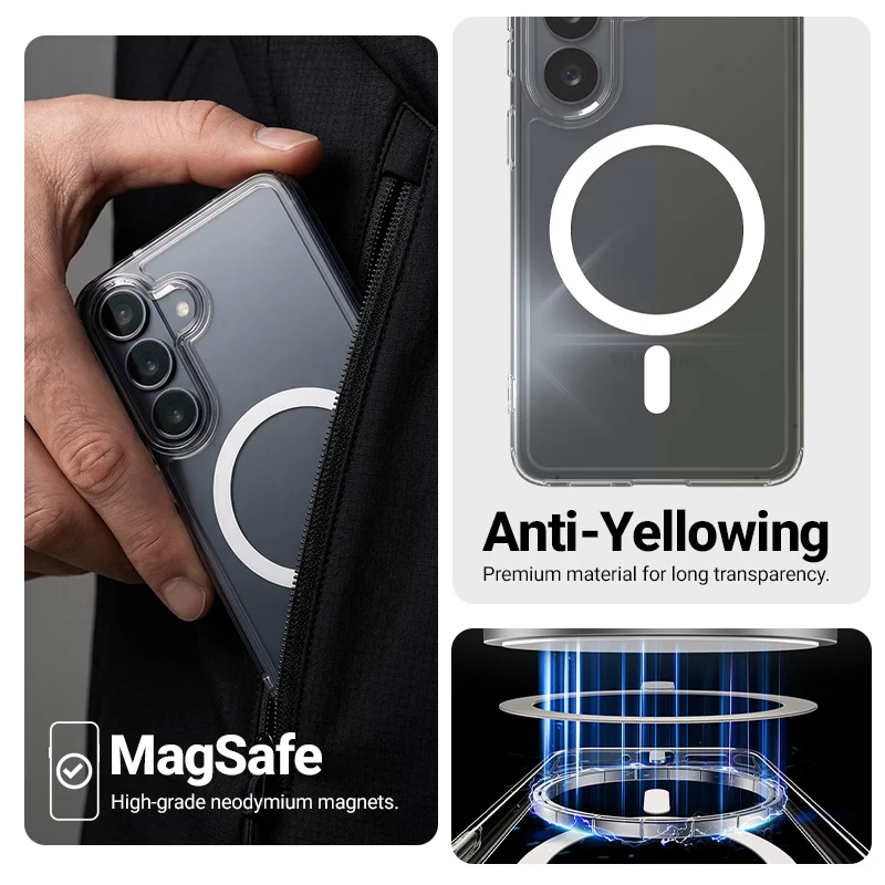 Crong Hybrid Clear Magnetic MagSafe Case pre OnePlus 15 (transparentný)