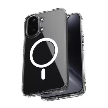 Crong Hybrid Clear Magnetic Case pre Xiaomi POCO X8 Pro Max 5G, transparentný, kompatibilné s MagSafe