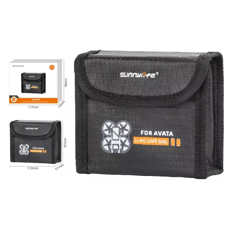 SUNNYLIFE ochranné puzdro pre 2x batérie DJI Avata - EVA pevné puzdro, čierne