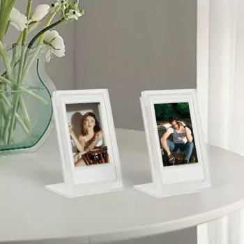 LOVEINSTANT 2x priehľadný fotorámik + úložná krabica pre Fujifilm Instax Mini 12, 11, 9, 8, 7s, 70, 90, 50, 40, Evo, Liplay, Link 2, Link SE